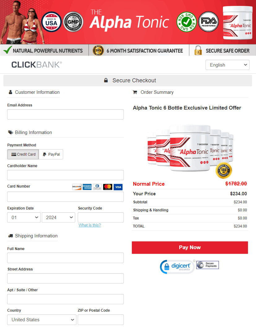 Secure Order Form